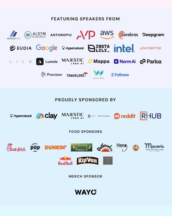 Sponsor list from the Emergent Tech Startup Conference