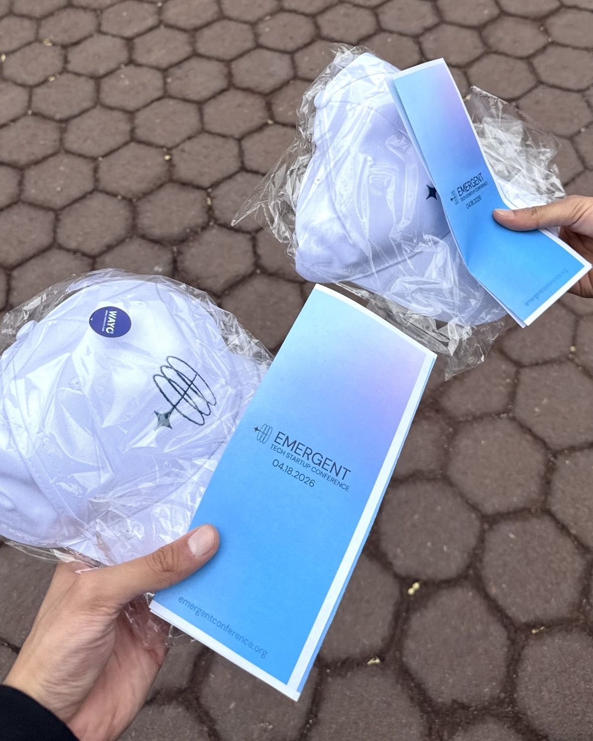 Conference merch from Emergent Tech Startup Conference