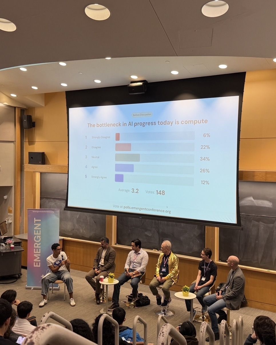 Speakers on a panel at the Emergent Tech Startup Conference