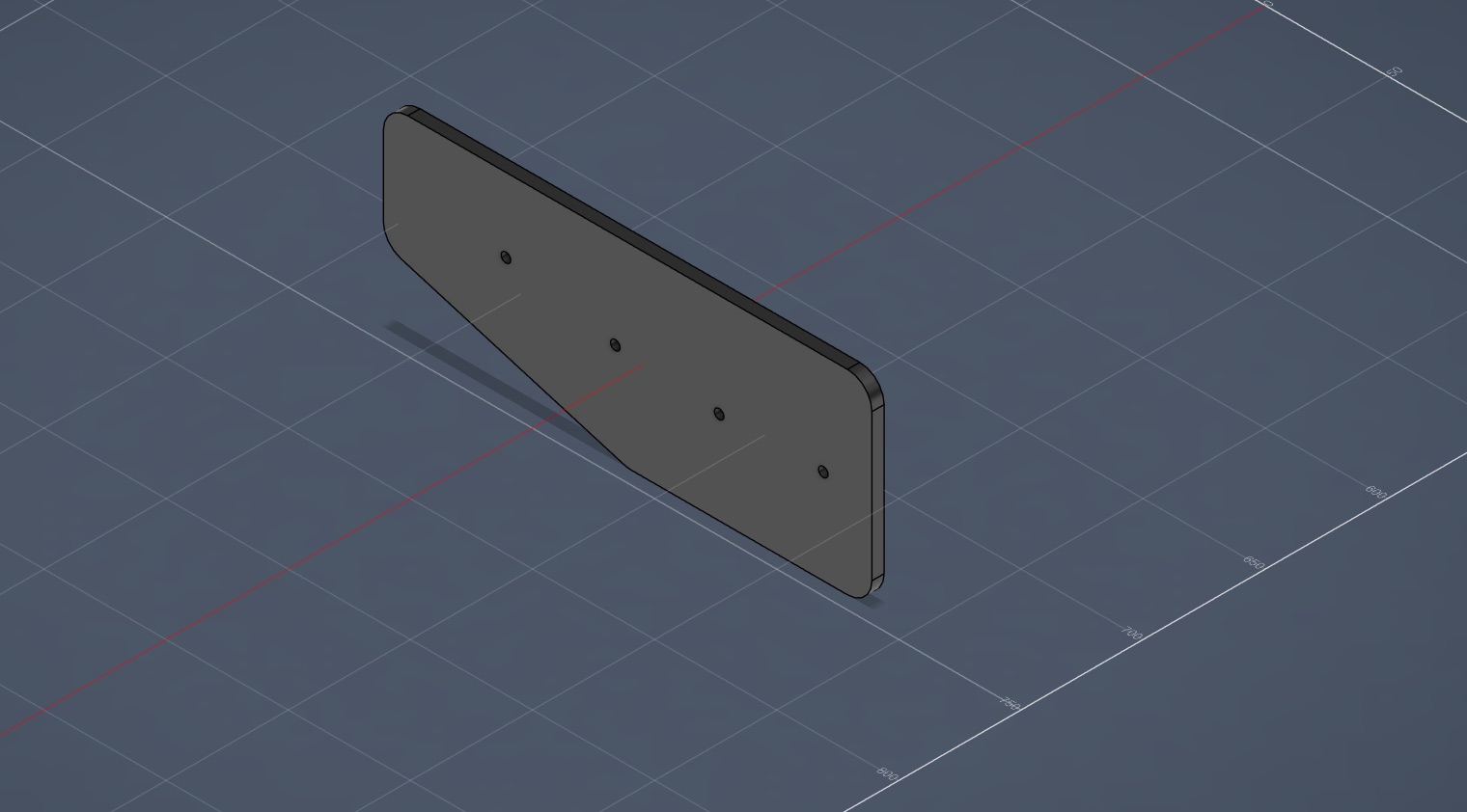 Endplate CAD showing mounting hole layout