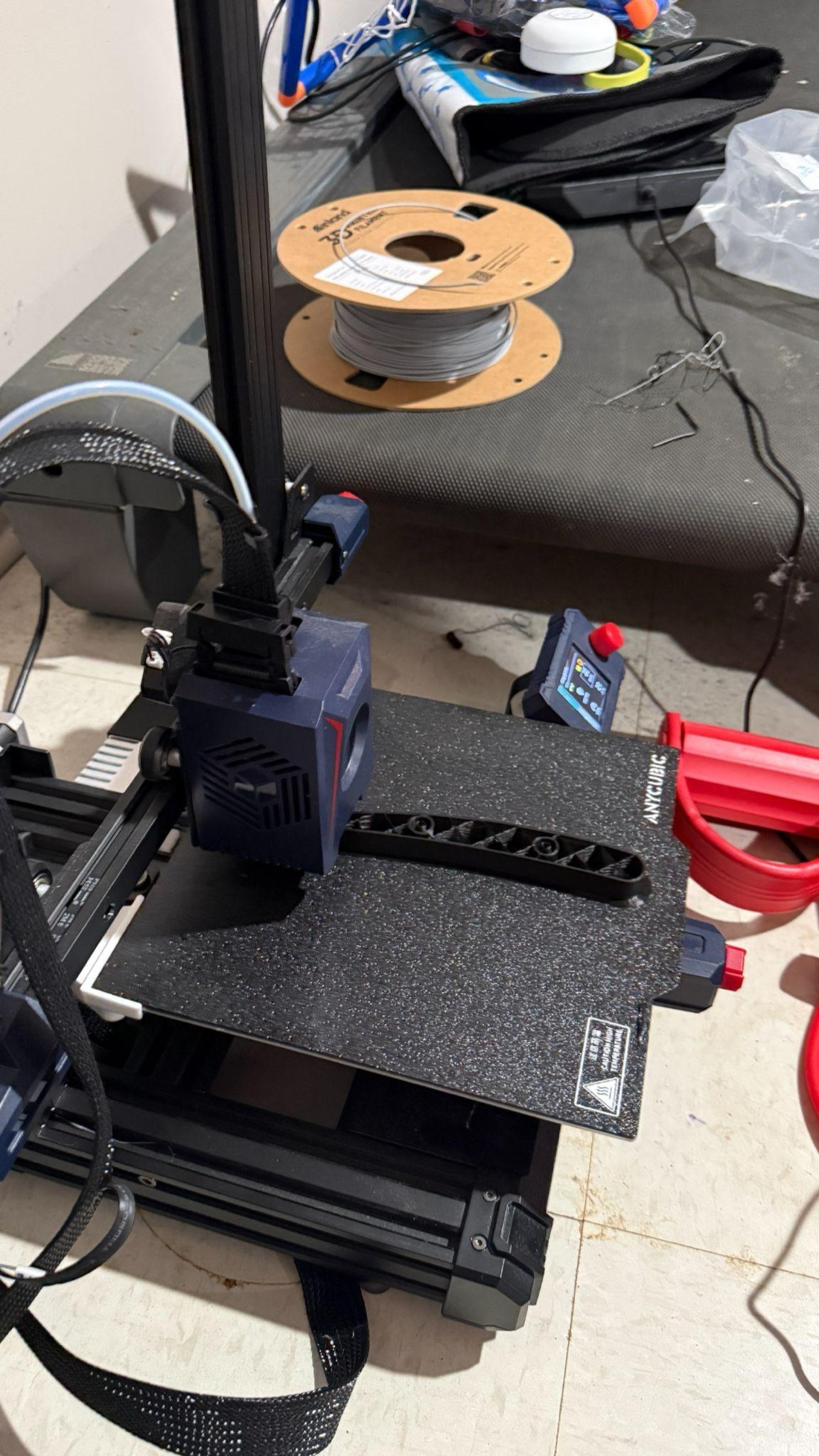A wing section being printed on an FDM 3D printer