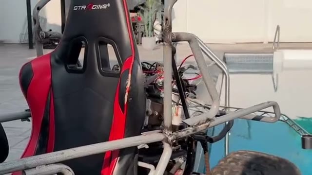 Go-kart chassis, front view